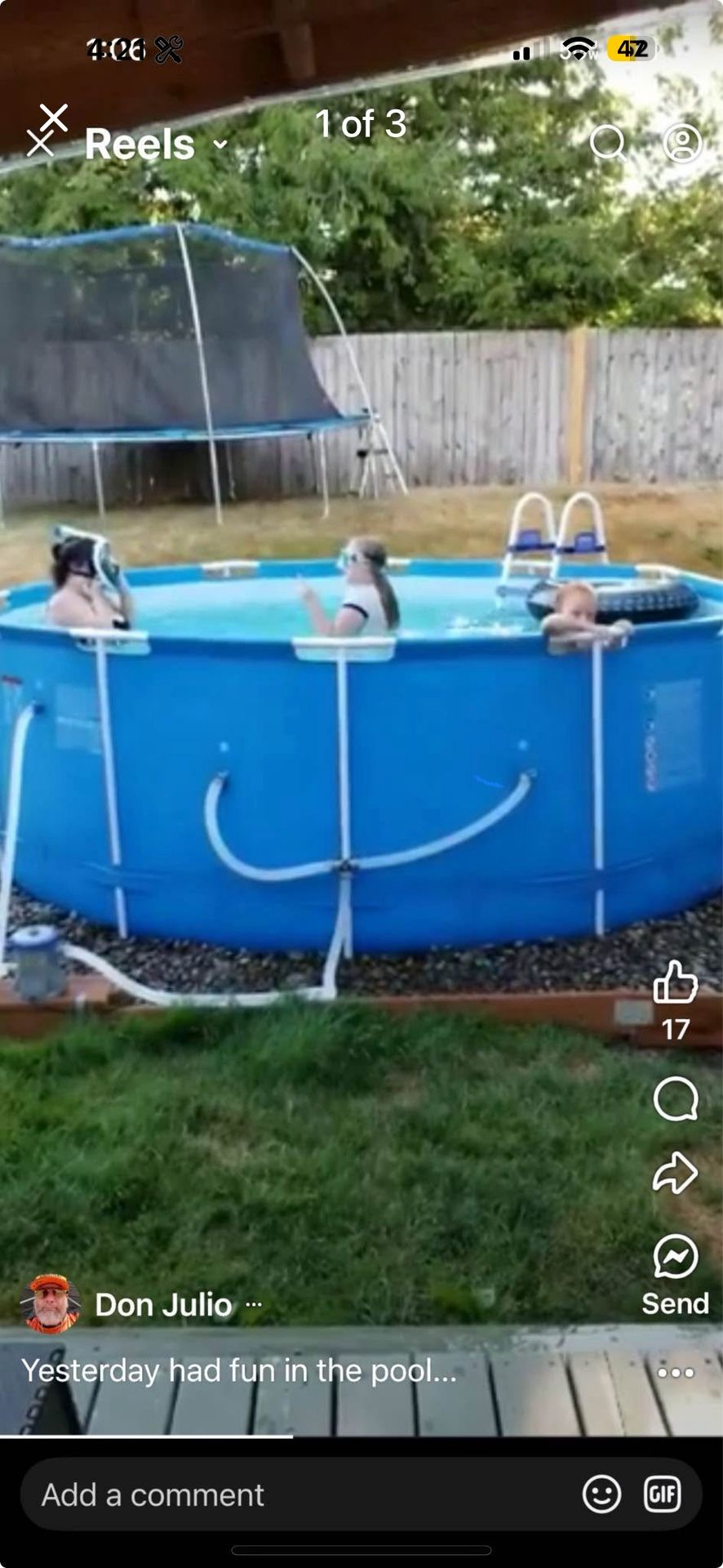 12’x48” Round Pool With Pump And Ladder