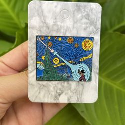 Dragon Ball Z X Starry Night Van Gogh Painting Pin