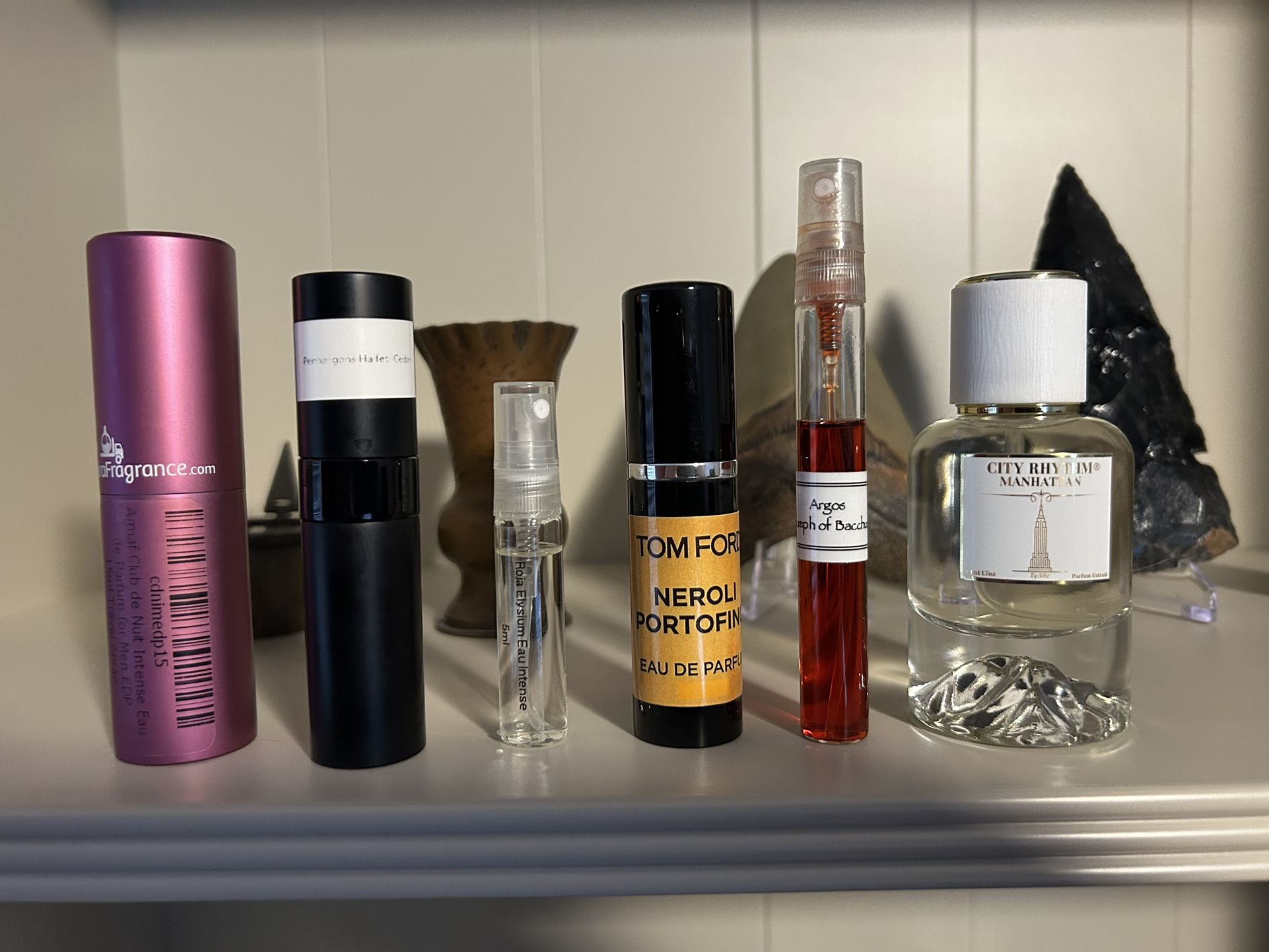 Lot Of Multiple Colognes City rhythm, Argos, Penhaligons, Roja