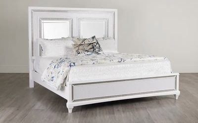 City furniture glitter mirror bed frame & mattress queen size