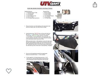 2015-2017 Polaris RZR 900 50 Inch Lower Door Insert Panels