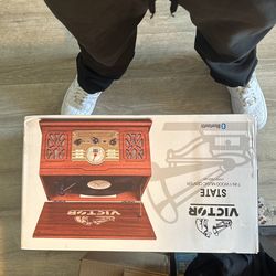 Victor VWRP-3800 State 7-in-1 Vintage Wood Music Center