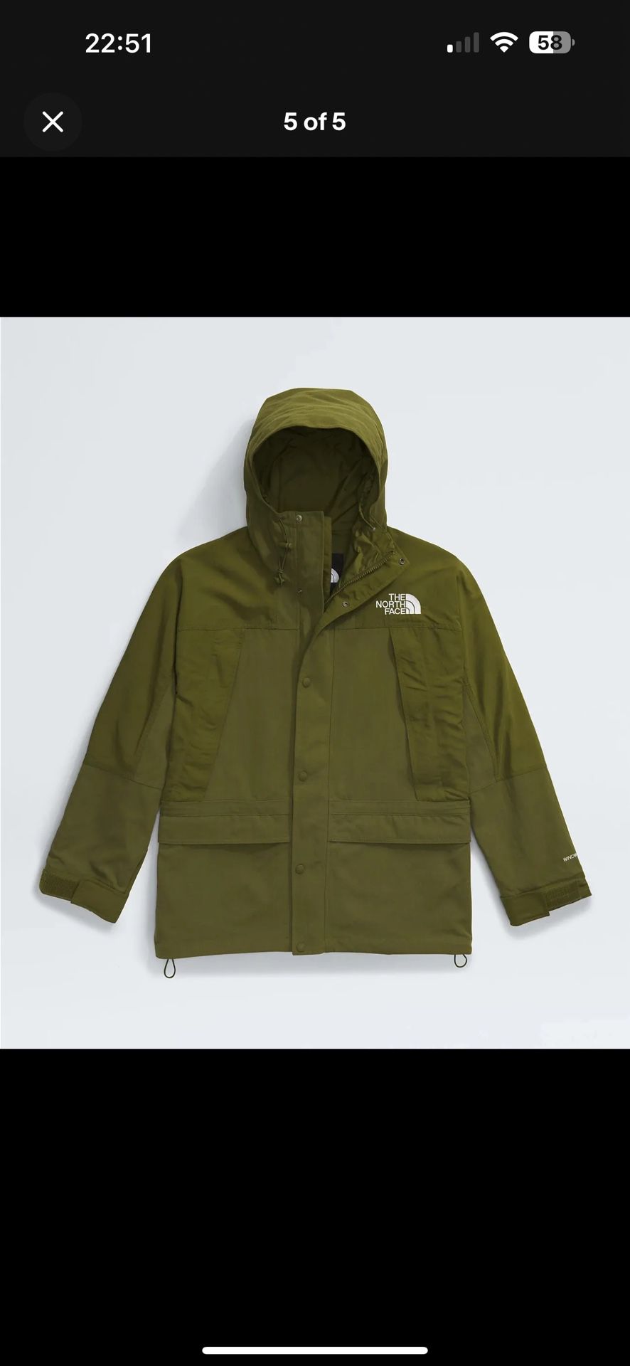 The North Face  Men’s Ripstop Mountain Cargo Jacket Full Zip M Green