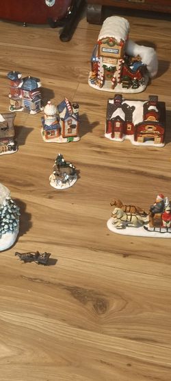 Christmas Village Some Have Lights And New And Very Ornamets