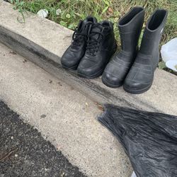 Men Nike Boots Size 8 And Work Boots Size 6 Both For 50