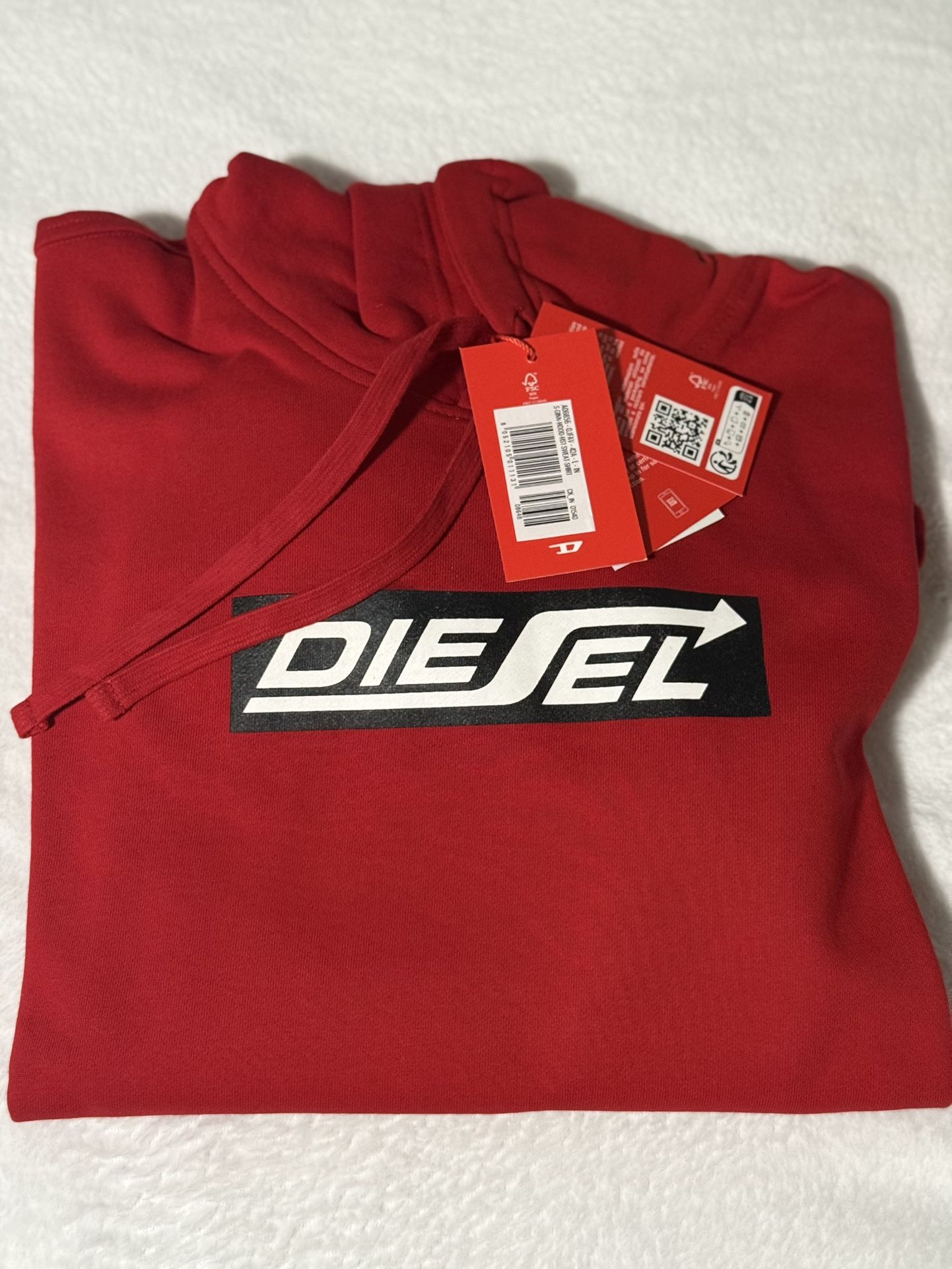 Diesel Brushed Cotton Hoodie US Medium