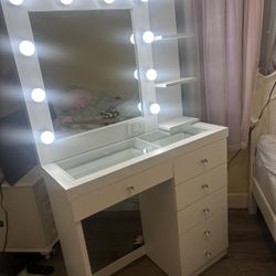 New 6 Drawer Makeup Vanity Sets 