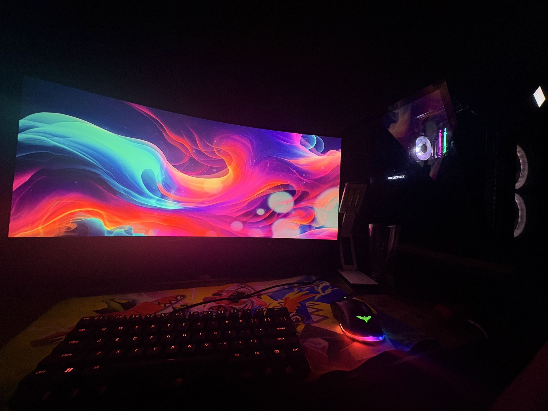 GAMING SETUP WITH 34 IN CURVED MONITOR. MSG FOR MORE INFO/PICS