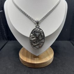 Dragon Silver Chain Necklace