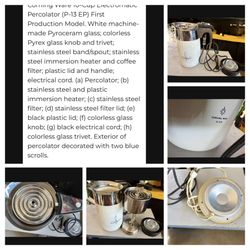 Corning Ware Electric Coffee Percolator/Pot 