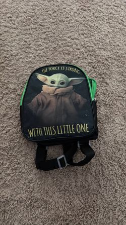 Star Wars Mandalorian Grogu Yoda Mini Back Pack Force Strong