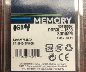 Laptop Memory