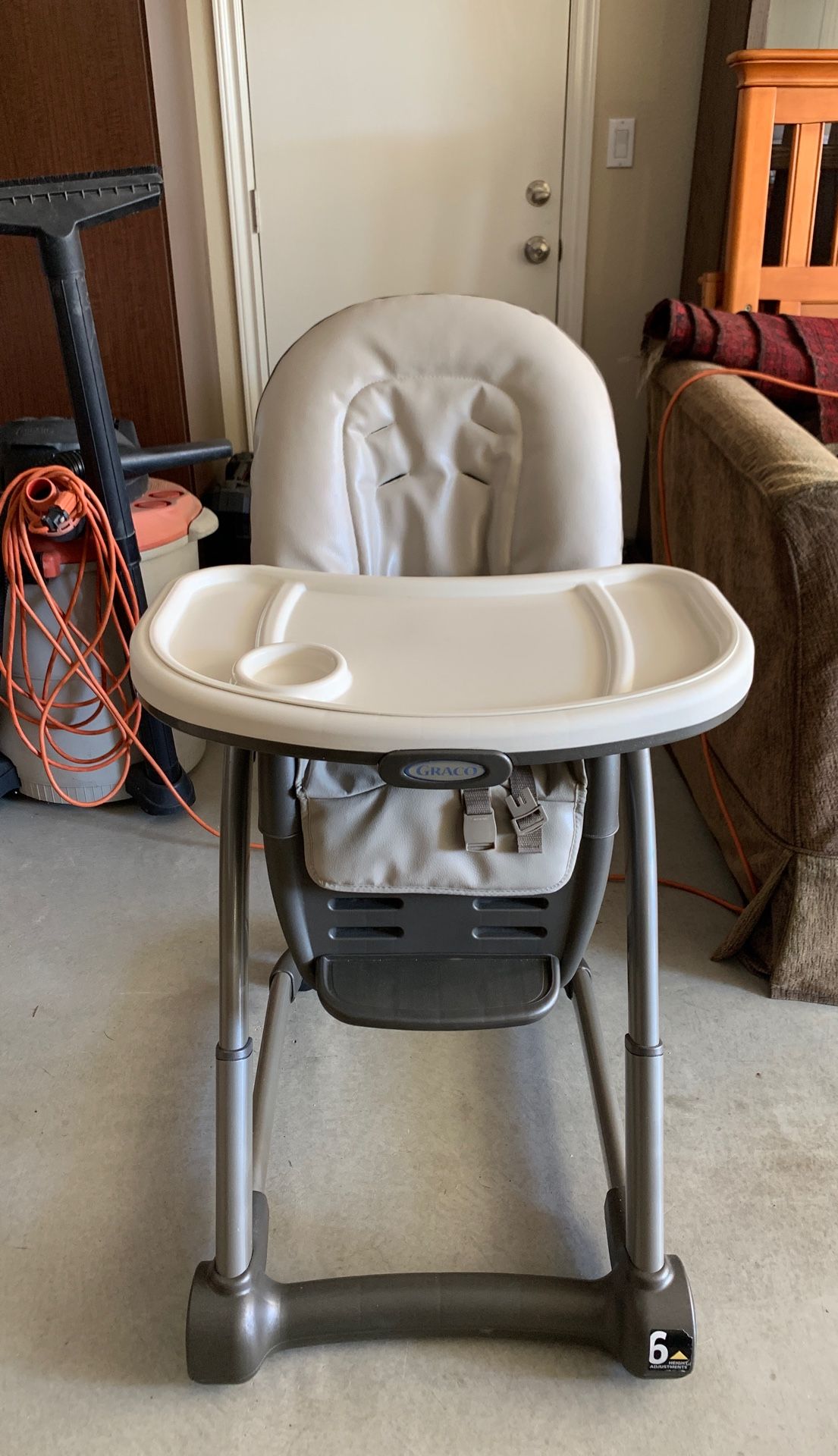 High chair with booster seat