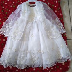 Hermoso Traje para Bautizo de 6 meses a 1 Año como Nuevo excelente Condicion