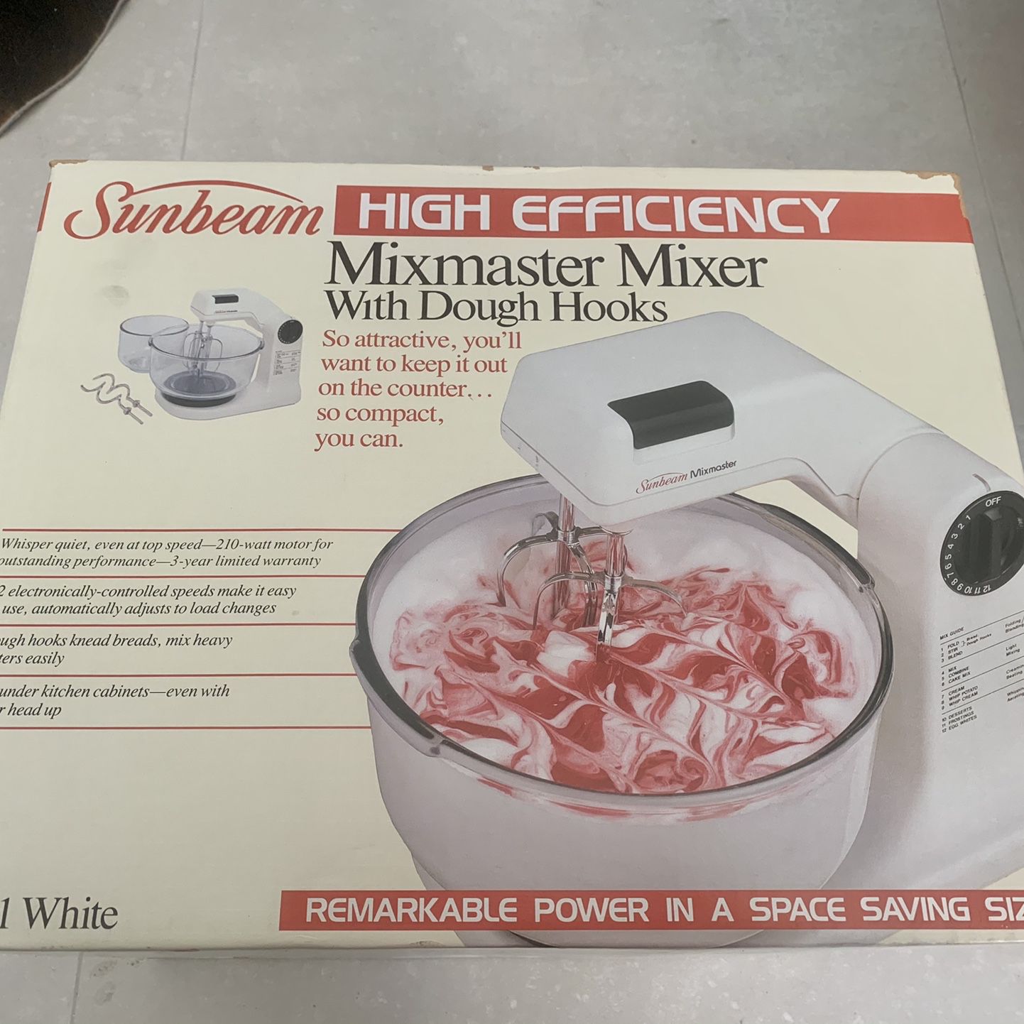 Sunbeam Mixmaster MMA with dough hooks for bread making