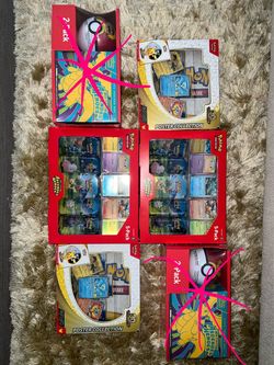 Pokemon tins and poster collection for sale