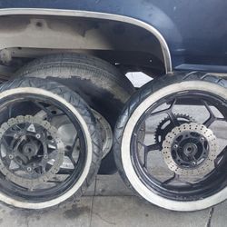 2013 Ninja Motorcycle Rims /tires 