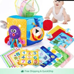 Baby Tissue Box, Lots Of Noisy Cloth To Play With
