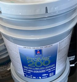 Interior Semi gloss paint - white - 5 gallons