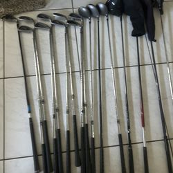complete golf set can be sold singularly or sold as a bundle with the black cat bag included for 200 OBO