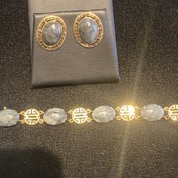Smokey Opal And 14kt Set 