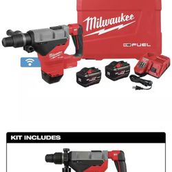 M18 FUEL ONE-KEY 18V Lithium-Ion Brushless Cordless 1-3/4 in. SDS-MAX Rotary Hammer with Two 12.0 Ah Battery