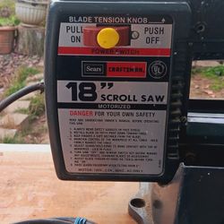 Vintage Sears Craftsman Scroll Saw With Stand And Manual