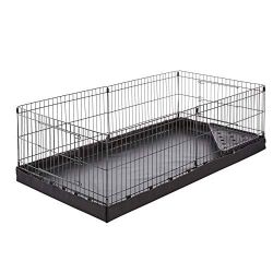 GenericBasics Canvas Bottom Habitat Pet Cage - 47 x 14 x 24 Inches, Black