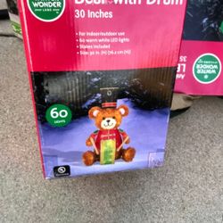 Bear  With Drum Decor