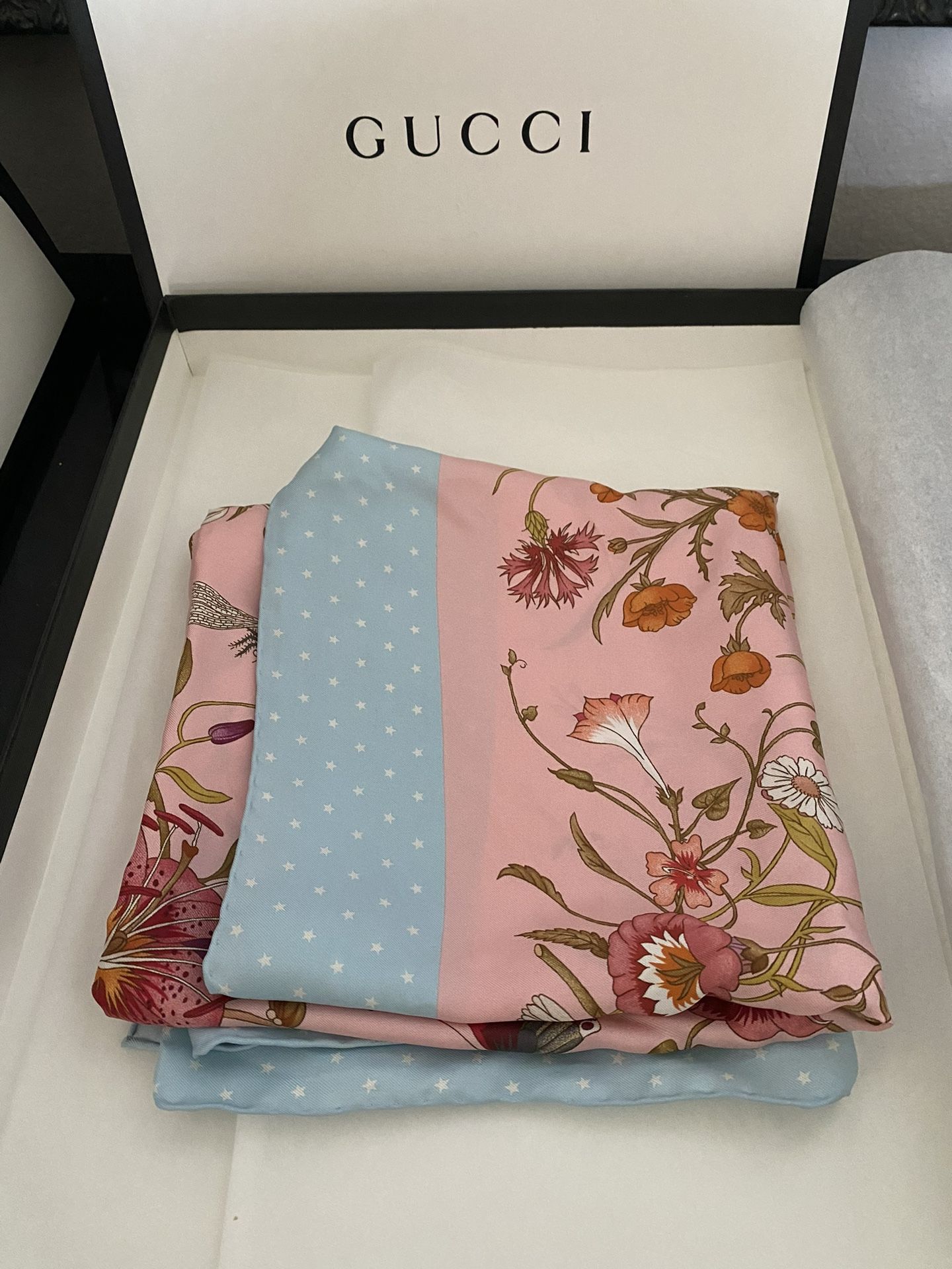 Gucci Silk Floral Scarf