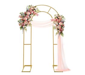 2pc window gold metal backdrop stands