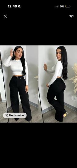 Wide leg jeans