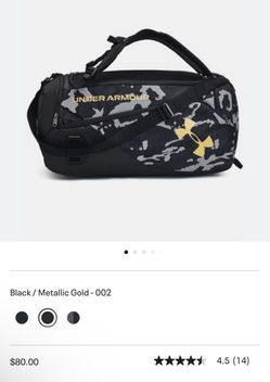 Under Armour Camo Duffel Bag Black Metallic Gold