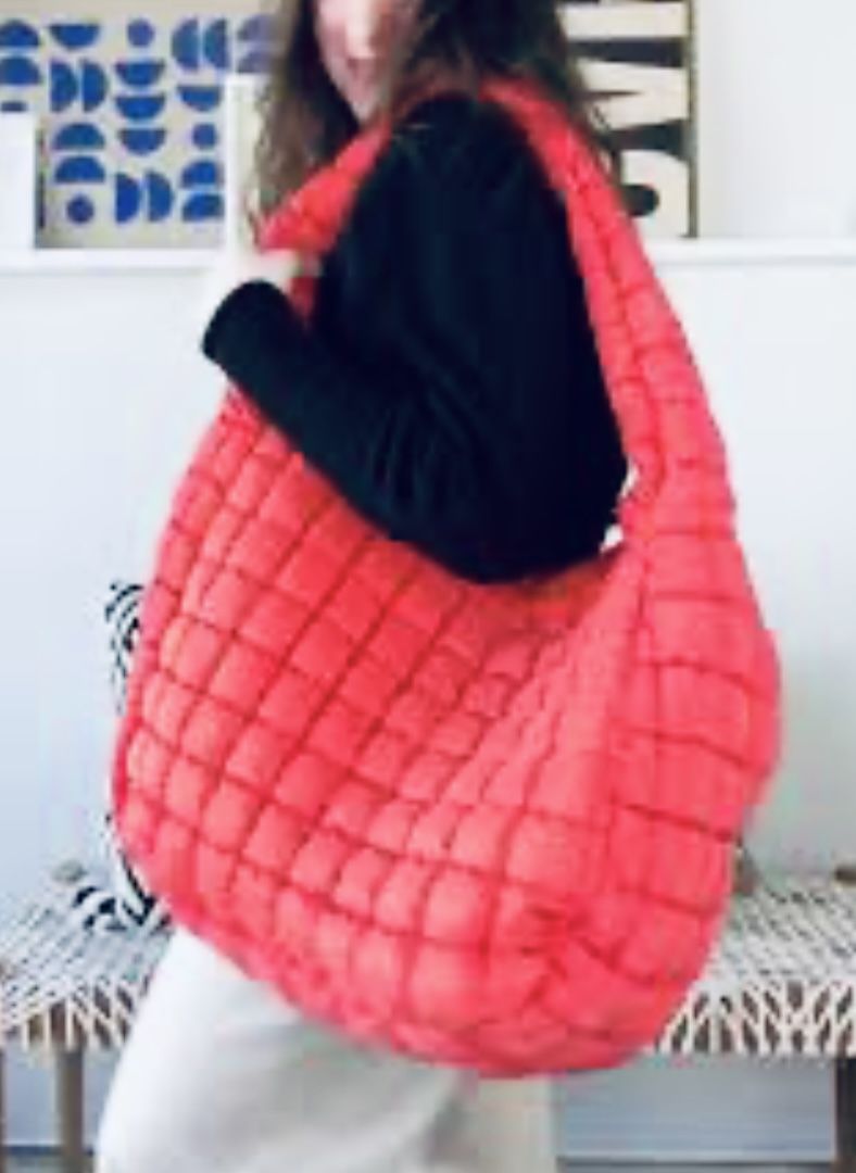 Free People FP Movement Quilted Carryall Hobo Bag NWOT