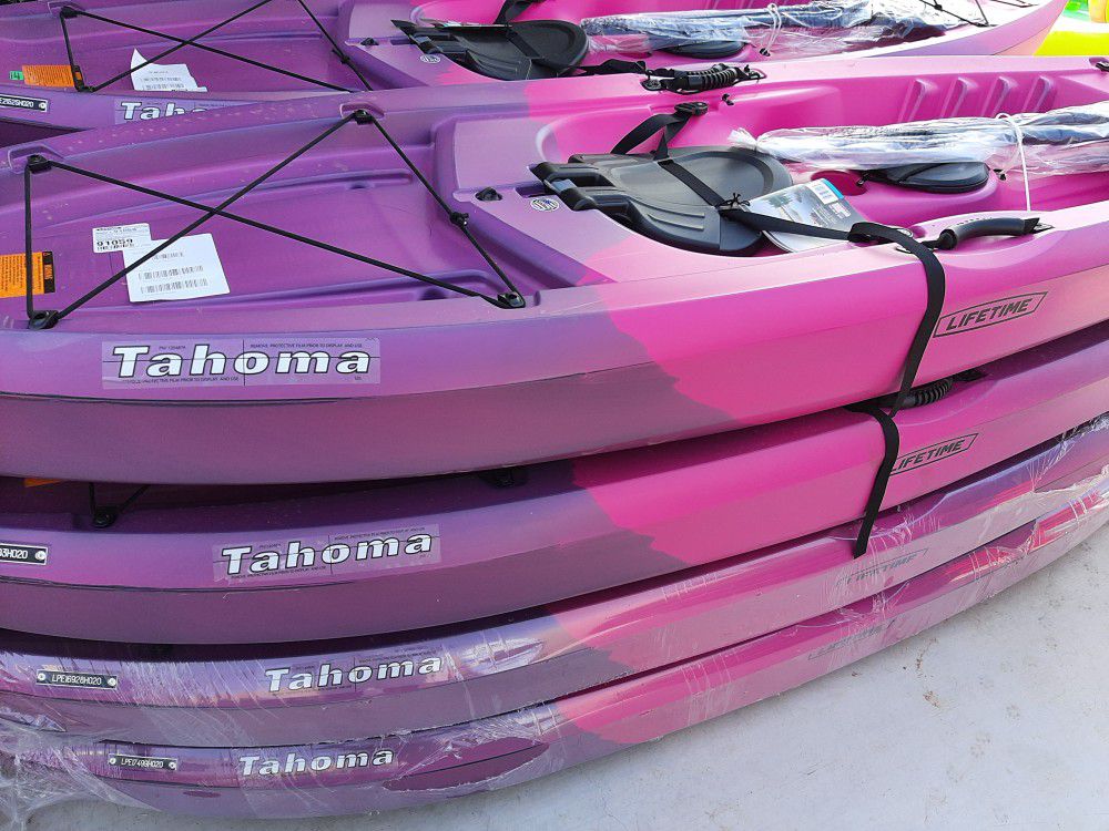 New Purple Pink - 10ft kayak rated for 275+ lbs - $400 each Firm Price