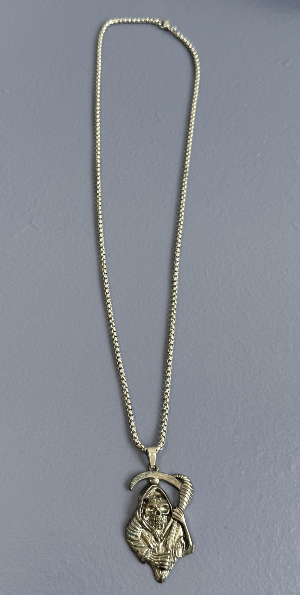 Stainless Steel Santa muerte Necklace