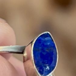 Raw sapphire 925 ring size 9 make me an offer