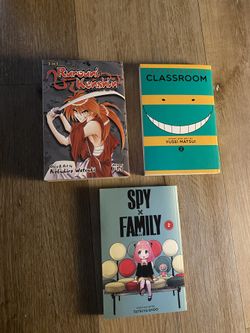 Rurouni Kenshin, Spy x Family, and Assassination Classroom Manga ($20 for all)