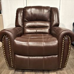 Leather Recliner Nailhead