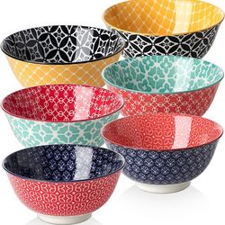 6pcs Porcelain Bowls Set,X002RET3J7