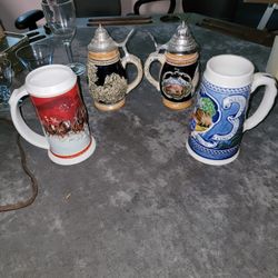 Four  Beer.  mugs  All For10.00. New