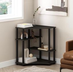 Turn-N-Tube Storage Shelves, 4-Tier Corner Shelf, Toolless Assembly Display Rack, Corner Bookshelf for Small Space, for Organization and Storage, Livi