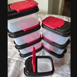 8 Husky Plastic Small Containers 