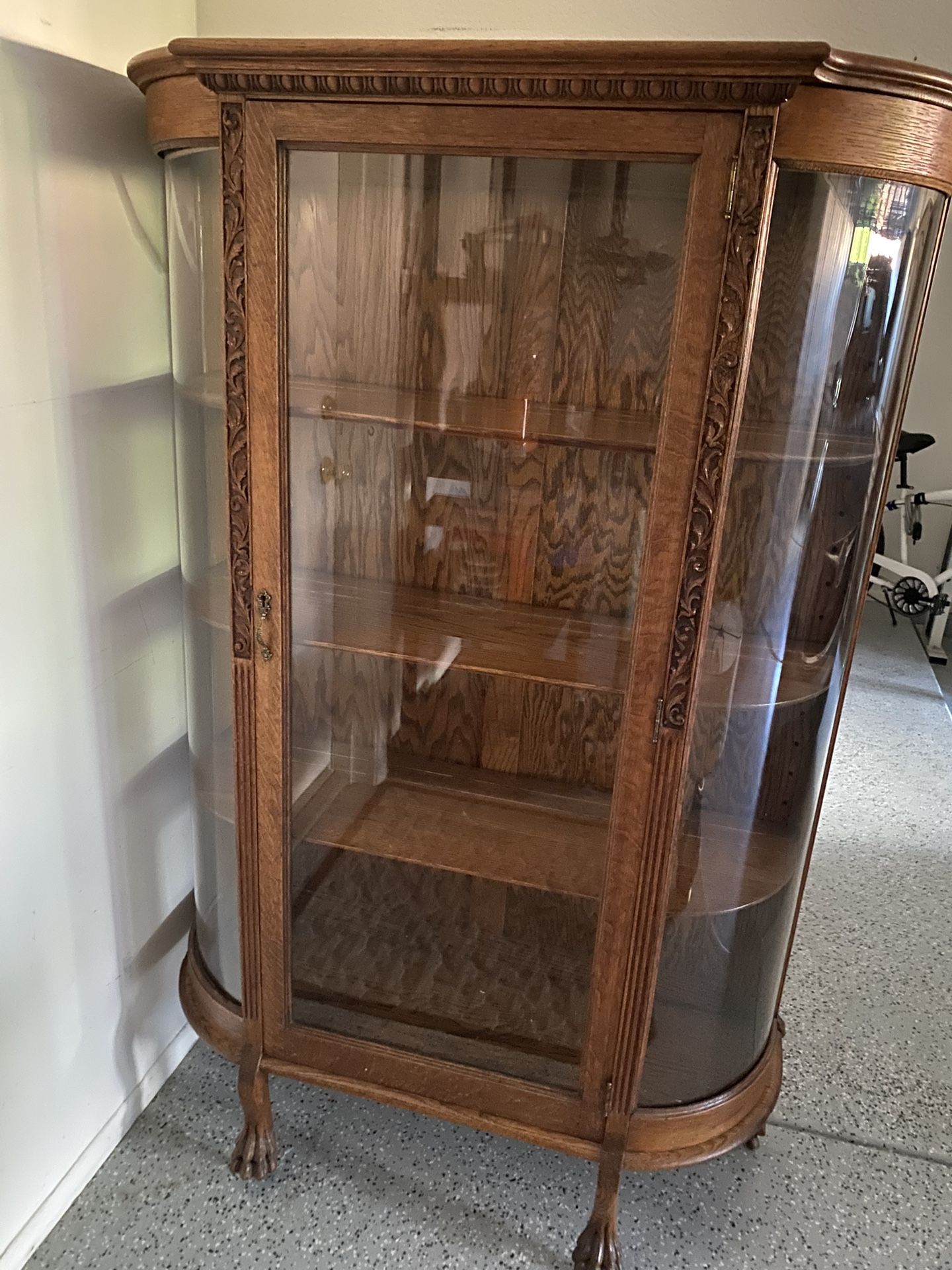 Wood And Glass Display Cabinet