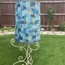 Vintage Blue Lampshade - Mid Century 