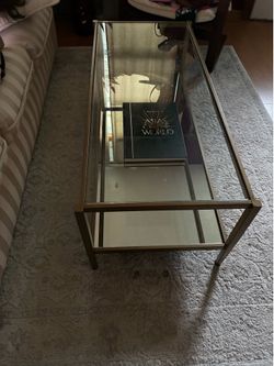 Glass & mirror coffee table