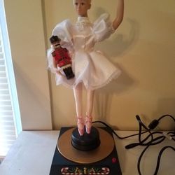 Vintage musical Christmas ballerina and Nutcracker