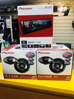 Pioneer COMBO Mvh-s21bt bluetooth Dig Media Receiver 4 speakers PKG