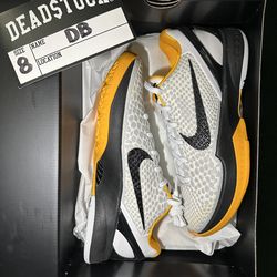 Kobe 6 Protro Playoff Pack White Del Sol Size 8M