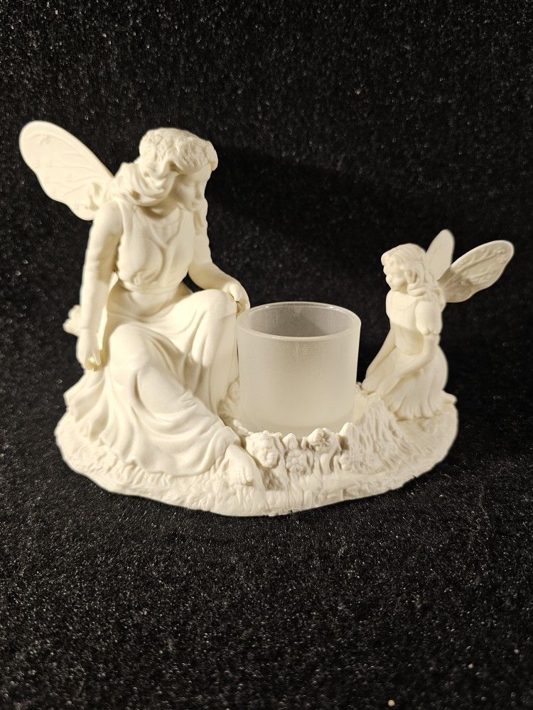 Partylite Ariana Votive Holder Angel Fairy P7627 Bisque Porcelain ⭐️BRAND-NEW⭐️